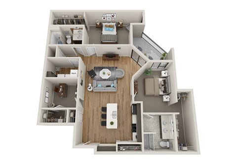 D Floor Plan at EagleRidge Plaza Residences, North Dakota